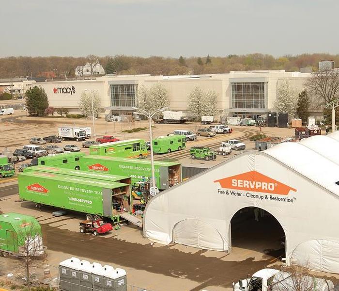 Large SERVPRO Tent and Crew
